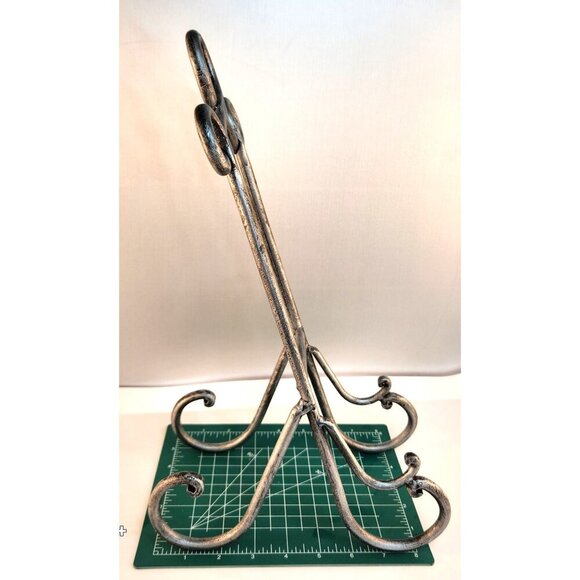Decorative Metal Easel Stand For Art Photos & Displays - Antique Silver Finish - - Picture 6 of 9